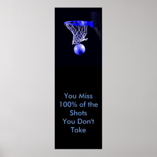 Motivierend Zitat Basketball Poster