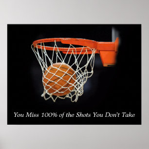 Motivierend Zitat Basketball Shootposter drucken Poster