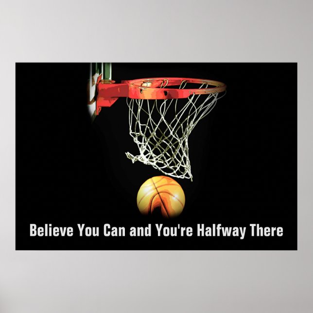 Motivierend Zitat Basketball Sport Inspiration Poster (Vorne)