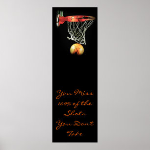Motivierend Zitat Basketball-Türplakat Poster