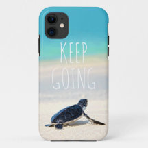 Motivierend Zitat Behalte auf Schildkrötenstrand