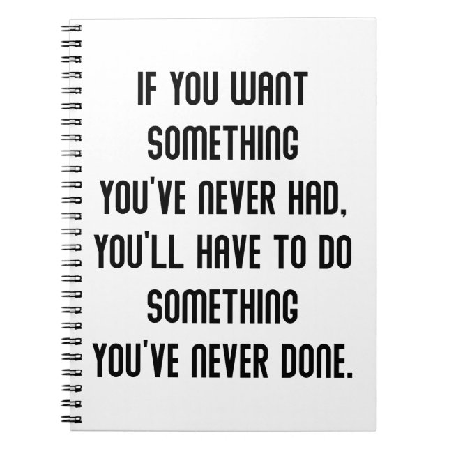 Motivierend Zitat, einfach minimalistisch Dave Ram Notizblock (Vorderseite)