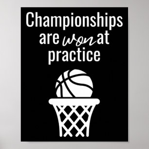 Motivierend Zitat für Basketball-Mädchen Poster