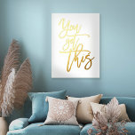 Motivierend Zitat Got Dieses Skript weiß echt Foliendrucke<br><div class="desc">Motivierend Zitat Sie dieses Skript White Luxury Real Foil in Ihrer Wahl von Gold oder Silber für das positive Zitat Sie Got.</div>