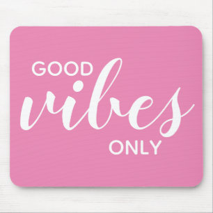 Motivierend Zitat Gute Visionen nur rosa Weiß Mousepad