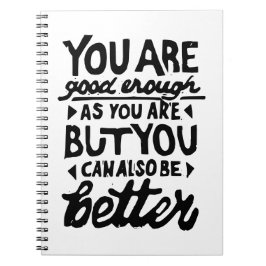 Motivierend Zitat Lino Print Spiral Notebook Notizblock