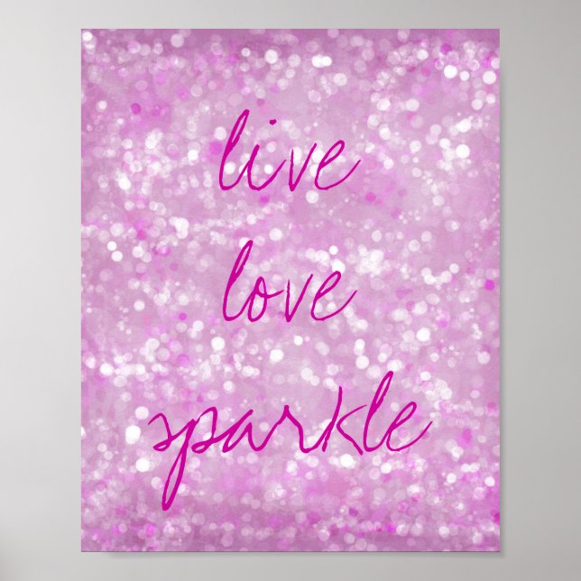 Motivierend Zitat Live Liebe Sparkon Poster (Vorne)