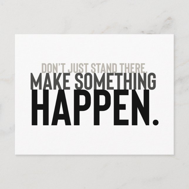 motivierend Zitat minimal nicht nur stehen Postkarte (Vorderseite)