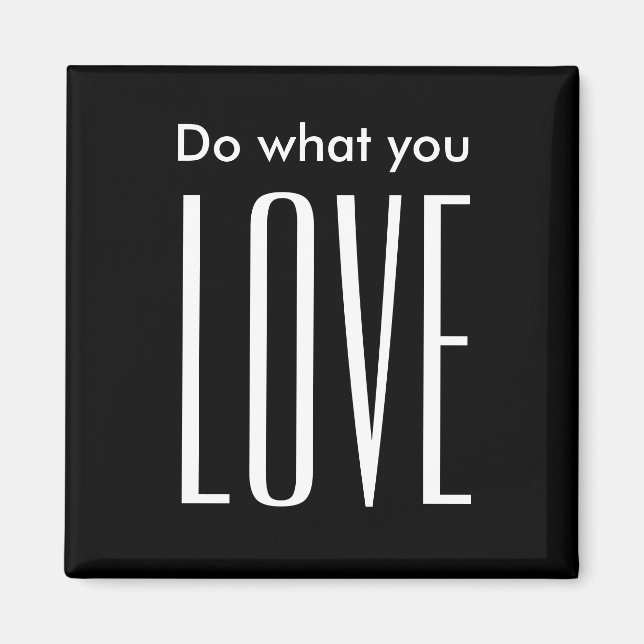 Motivierend Zitat moderner Schwarzweiß-Magnet Magnet (Vorne)