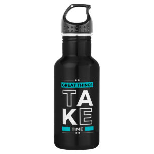 Motivierend Zitat Moderner und positiver Text Edelstahlflasche