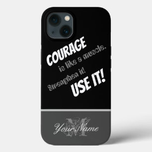 Motivierend Zitat: Mut ist wie ein Muskel! Case-Mate iPhone Hülle