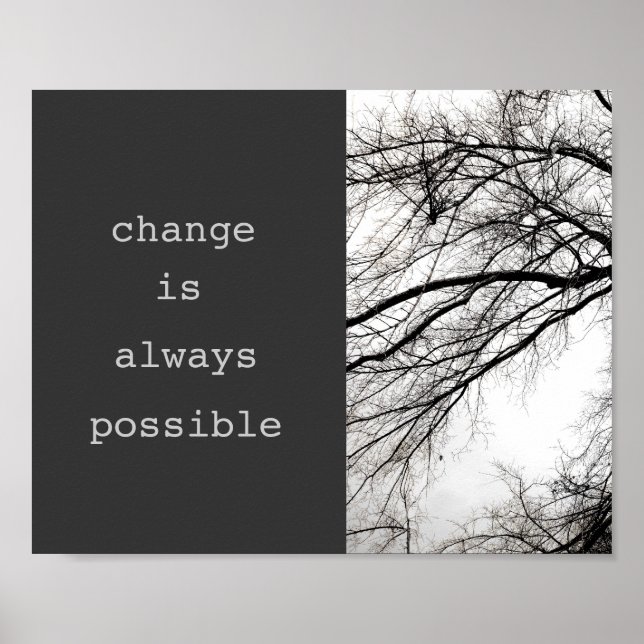 motivierend Zitat Naturkunst Foto Poster (Vorne)