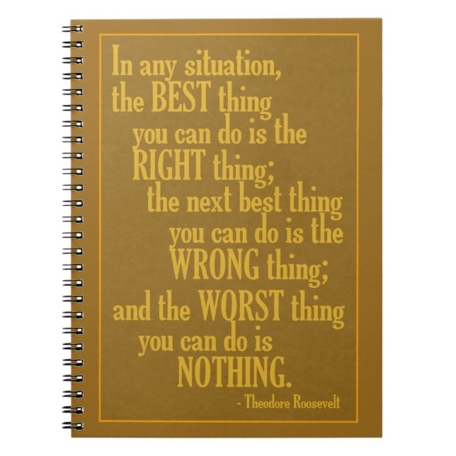 Motivierend Zitat-Notizheft Notizblock (Vorderseite)