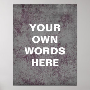 Motivierend Zitat-Plakat, beunruhigtes blaues Lila Poster