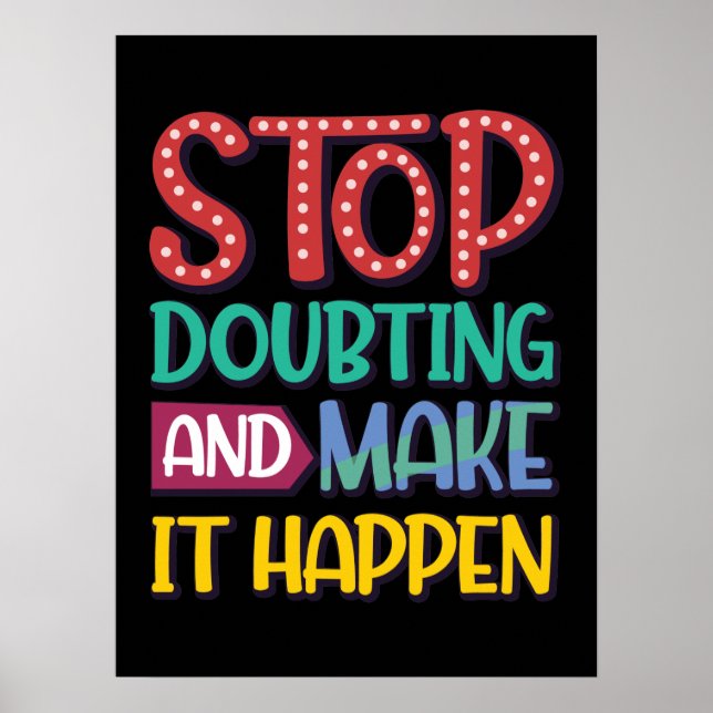 Motivierend Zitat-Poster Poster (Vorne)