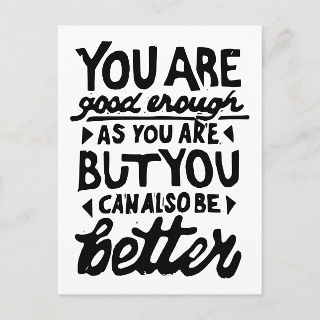 Motivierend Zitat Postkarte (Vorderseite)