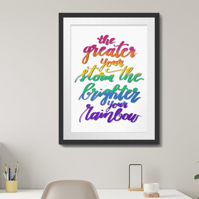Motivierend Zitat Rainbow Poster (Von Creator hochgeladen)