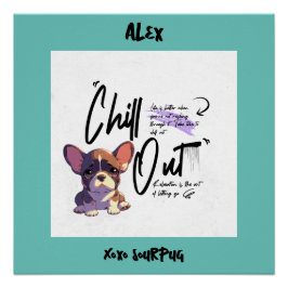 Motivierend Zitat rosa aquamarine Aquarellfarbe ab Poster