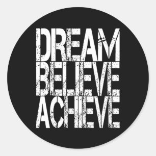 Motivierend Zitat Shirt Frauen Männer B Runder Aufkleber