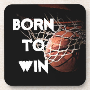 Motivierend Zitat Sprichwort Basketball Geboren zu Getränkeuntersetzer