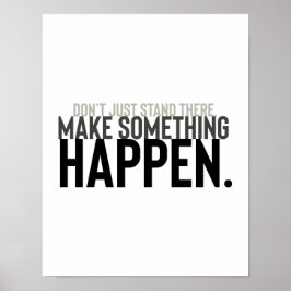 Motivierend Zitat Typografie steht nicht nur Poster