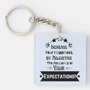 Motivierend Zitat über Glück Schlüsselanhänger