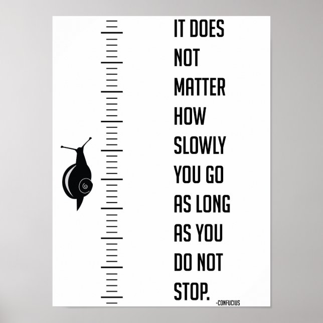 Motivierend Zitat von Confucius Poster (Vorne)