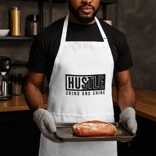 Motivierend Zitat von Hustel Grind und Shine Schürze