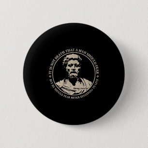 Motivierend Zitat von Marcus Aurelius über Angst Button