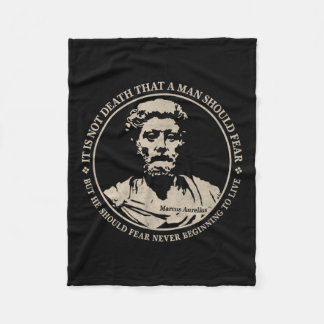 Motivierend Zitat von Marcus Aurelius über Angst Fleecedecke