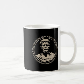 Motivierend Zitat von Marcus Aurelius über Angst Kaffeetasse