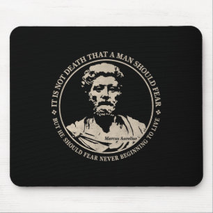 Motivierend Zitat von Marcus Aurelius über Angst Mousepad