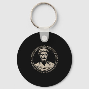 Motivierend Zitat von Marcus Aurelius über Angst Schlüsselanhänger