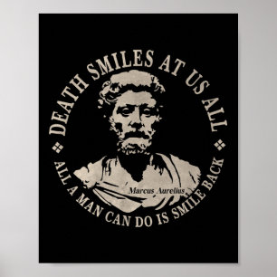 Motivierend Zitat von Marcus Aurelius zur Sterblic Poster