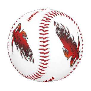 Motivierend Zitat von Raptor Red Flames Baseball