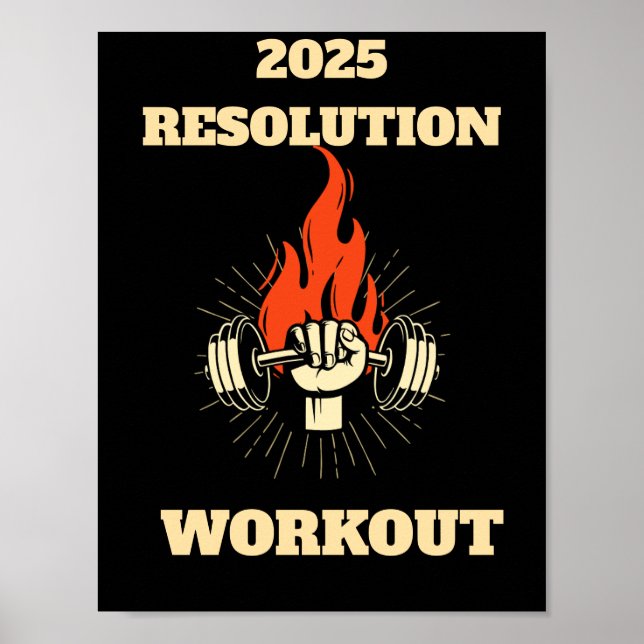 Motivierend Zitat-Workout-Poster 2025 Poster (Vorne)