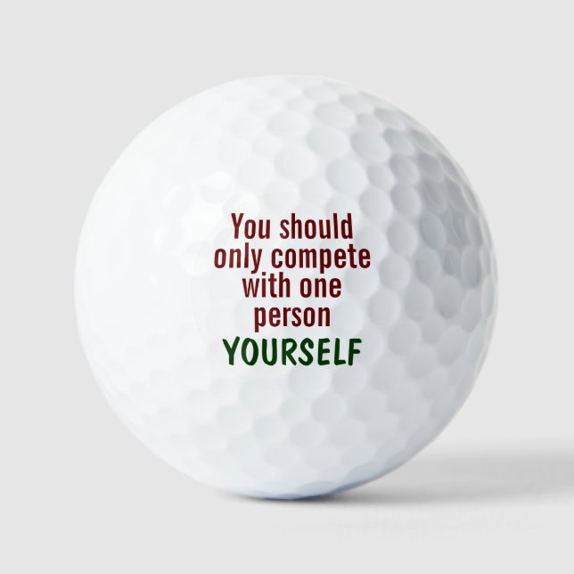 Motivierend Zitat zum Wettbewerb Golfball (Vorderseite)