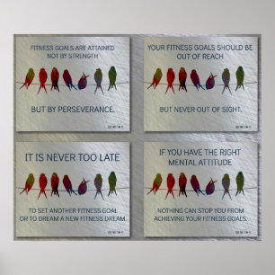 Motivierend Zitate aus Gymnasien: Vögel und Stahlk Poster