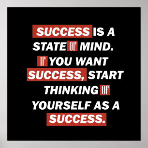 Motivierend Zitate Erfolg im Leben Poster