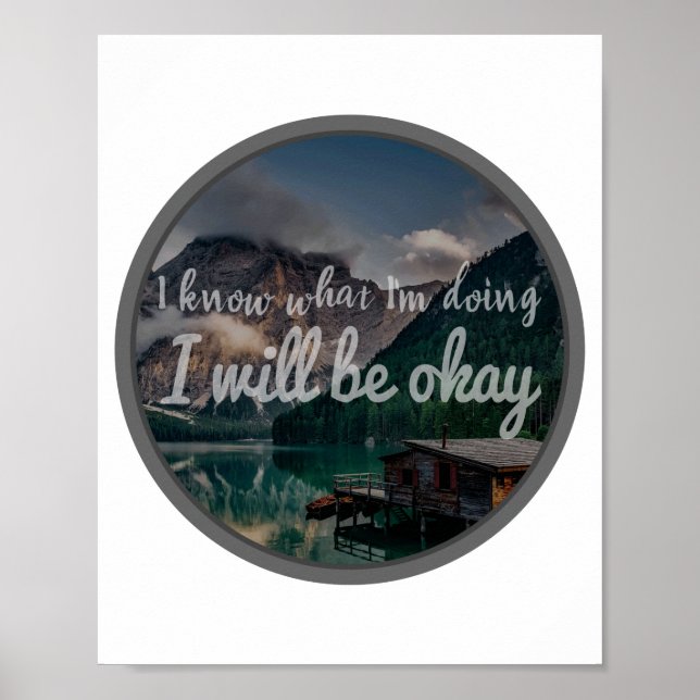 motivierend Zitate für positive Vibes Poster (Vorne)