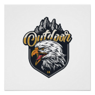 Motivierend Zitate für starken Adler im Freien ble Poster