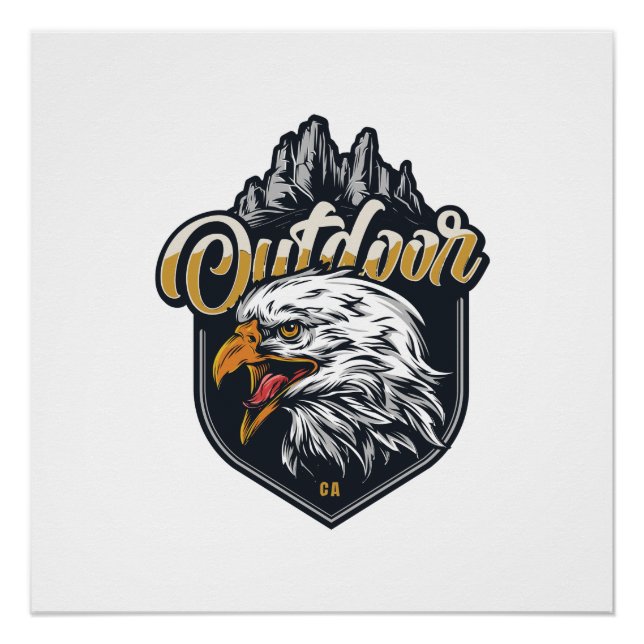 Motivierend Zitate für starken Adler im Freien ble Poster (Vorderseite)