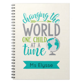 Motivierend Zitate-Linen-Notebook für Lehrer Notizblock