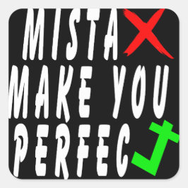 Motivierend Zitate zum Leben Quadratischer Aufkleber