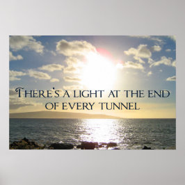 Motivierend Zitatlicht am Tunnelende Poster