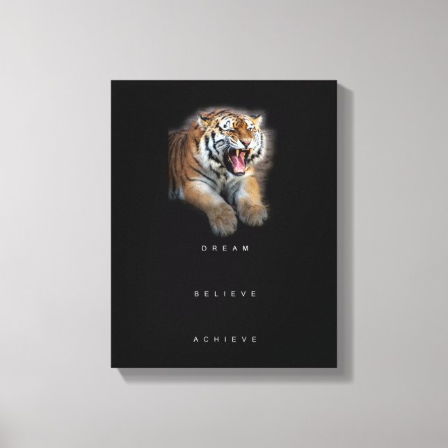 Motivierend Zitatstraum glauben erreichen Leinwanddruck (Vorderseite)