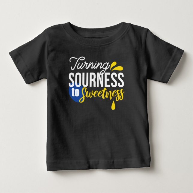 Motivierend Zitronenangebot von sauer bis süß Baby T-shirt (Vorderseite)