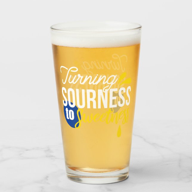 Motivierend Zitronenangebot von sauer bis süß Glas (Vorne (Gefüllt))