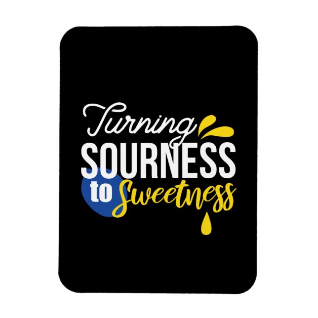 Motivierend Zitronenangebot von sauer bis süß Magnet (Vertikal)