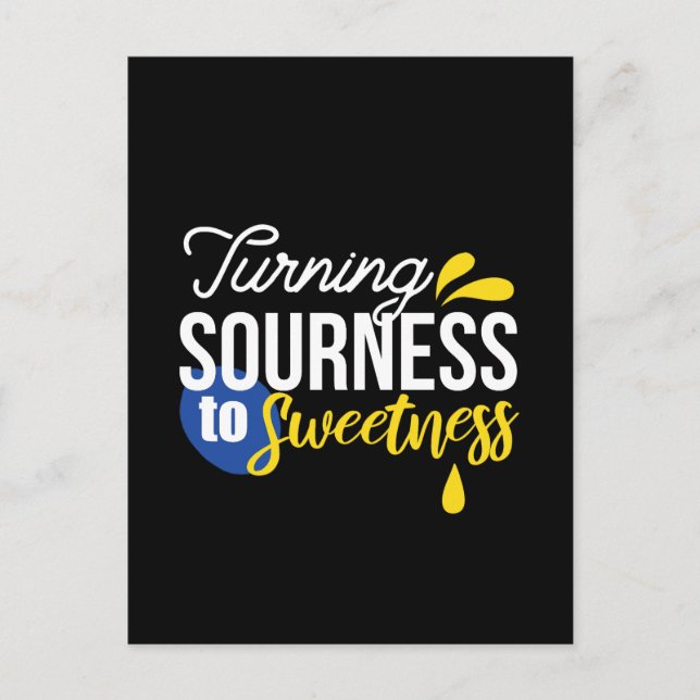 Motivierend Zitronenangebot von sauer bis süß Postkarte (Vorderseite)